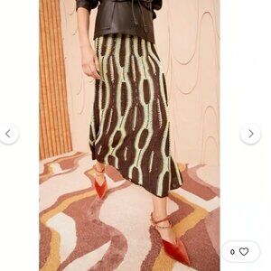 Ulla Johnson Elara Skirt Size Small Brown Knit